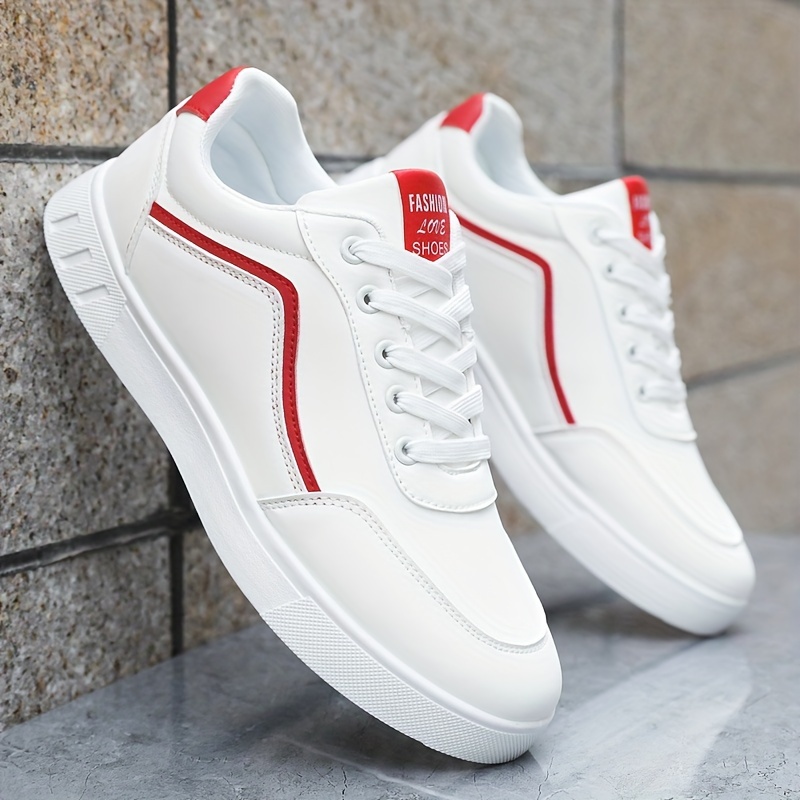 Mens Solid Striped Trendy Skateboard Shoes Non Slip Outdoor Campus Jogging All Seasons Highquality & Affordable Temu details 2