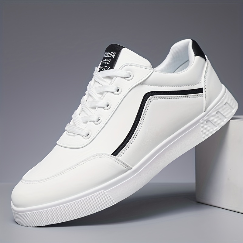 Mens Solid Striped Trendy Skateboard Shoes Non Slip Outdoor Campus Jogging All Seasons Highquality & Affordable Temu details 3