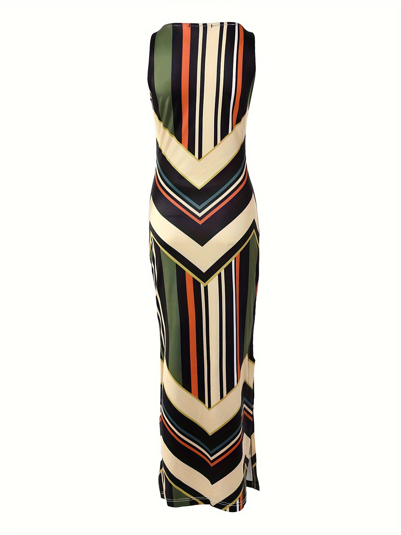 sleeveless maxi dress side casual dress for summer spring womens clothing details 1